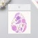 Tattoo on the body color "Egg with purple patterns" 10x10 cm