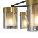 Suspended lamp Freya Fr5432PL-06BBS Lora, 440x440 mm, E14, 6x40W, black color and brass
