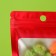 SIP-LOK package with a window, with Euroslot, red, 15.5 x 8.5 cm