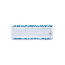 Velcro mop nozzle, flat microfiber, blue/white color, 40 cm