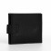 Male purse on a magnet, department for bills, cards, coins, black color