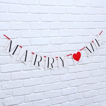 Гирлянда «Marry me», свадебная, 130 см.-2