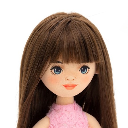 Sophie soft doll "In a pink dress with roses", 32 cm-4