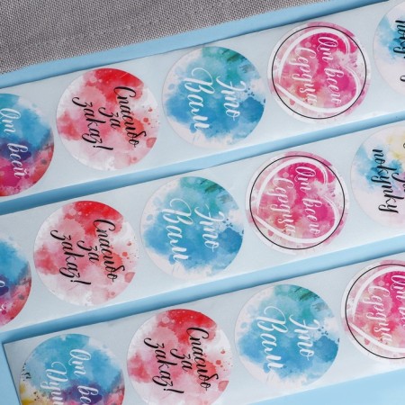 Stickers for flowers and gifts "Thank you for the order", 4.4 x 4.4 cm, 252 pcs.-3