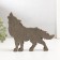 Souvenir tree Light "howling wolf" 16x14 cm