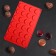 The shape for chocolate is the “Circle”, silicone, 27.7 × 17.3 × 1 cm, 24 cells (D = 3.4 cm), Mix color
