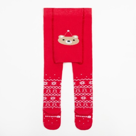 Pantyhose crumb I am a "bear", red, height 62-68 cm-3