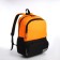 School backpack, 2 lightning departments, 3 pockets, black/orange color