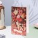 Postcard "Happy anniversary! 65" Congrev, embossing, burgundy background, 12.5x19.4 cm