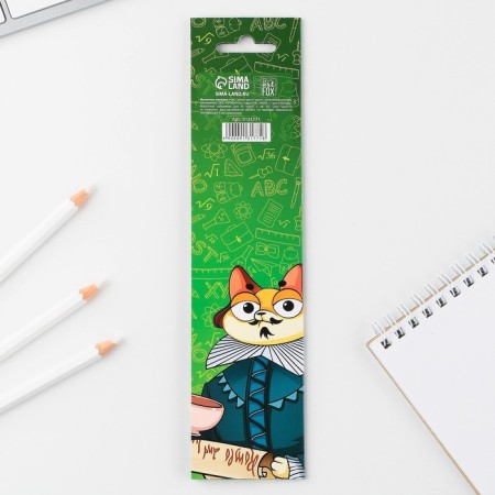 Magnetic bookmarks in a postcard, 4 pcs "Scientists' cats"-1