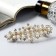 Hair hair clip "Hege" classics, 10 cm, silver-white