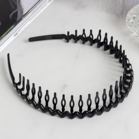 Briosh hair rim "zigzag crest, 2.5 cm, black-1