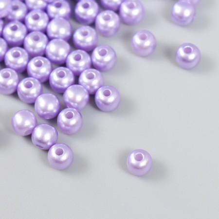 Set of beads "needlework" plastic, diameter 6 mm, 25 g, lilac