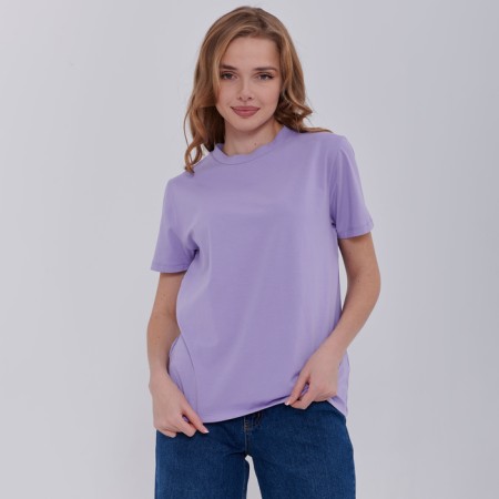 T -shirt female, lilac color, size 44 (m)-4