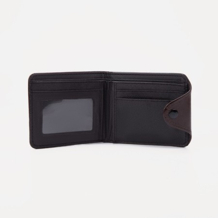 Male purse on the button, brown color-2
