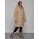 Coat insulated winter female, size 44, color light brown