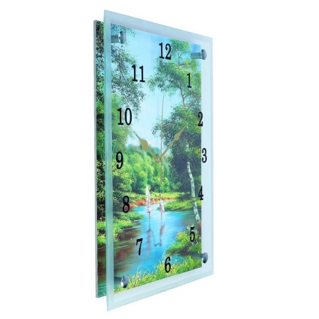 Carty clock is wall-mounted, interior "herons", silent, 25 x 35 cm-1