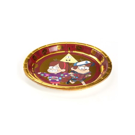 A disposable paper plate with embossing, 18 cm, gravity farz-1
