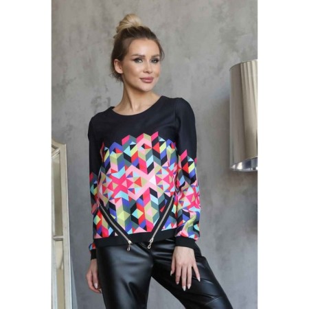 Female blouse, size 48, black color-3