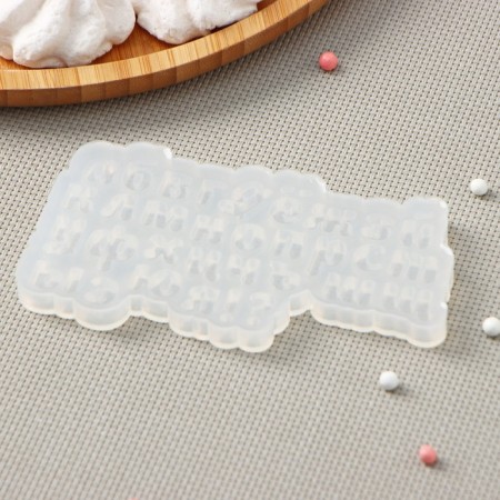 Silicone form "alphabet for bento-traps", letter 1 cm, transparent color-3