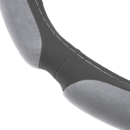Braid to the steering wheel Torso, velor, size 38 cm, gray-1
