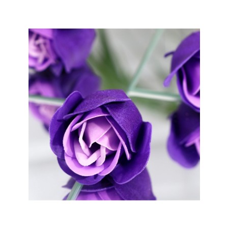 Soap roses, purple-white, set 24 pcs.-5