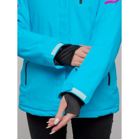Ski jacket female, size 44, blue color-3