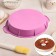 Baking uniform “Circle with handles”, silicone, 26 × 29 × 4.5 cm, internal size d = 24 cm, color mix