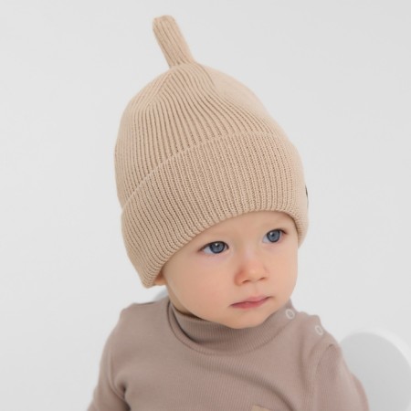 Children's hat minku rr 48-50, beige color-3