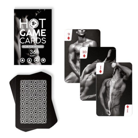 Playing cards "Hot Game Cards. Noir for Woman ", 36 cards, 18+-1
