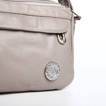 Bag Cross-Bodi with a zipper, gray color-3