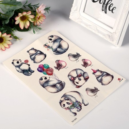 Tattoo on the body color "Panda" 21x15 cm-1