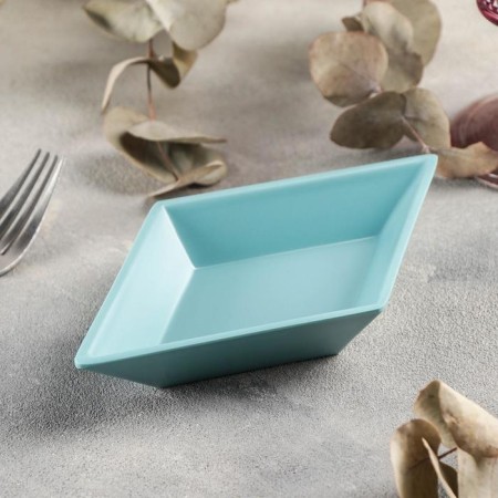 The dish "Clear day", 18.8 × 11 × 2.5 cm, blue color-1