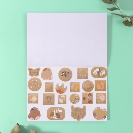 Stickers in the book "Classic and Watercolor" + 3 backgrounds 20.7x14.2 cm-6