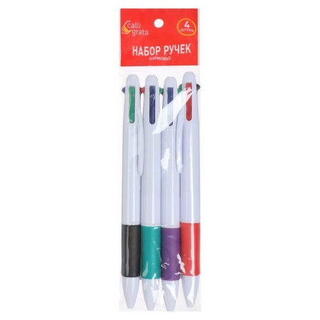 A set of ballpoints Calligrata, 4 pieces, automatic, rod 4 color-5
