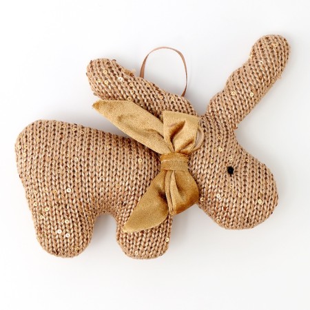 Soft toy "Deer" with a gold bow, 15 cm, color mix