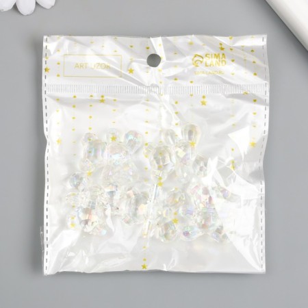 Busina Plastic for creativity "Bear" White mother of pearl 3.1x3x1.5 cm-4