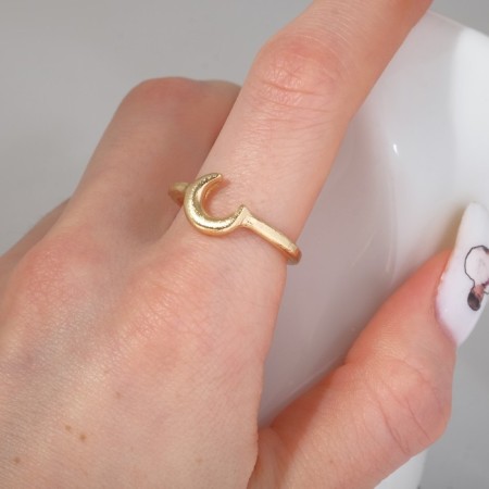 Ring "Crescent" was minimal, the color of gold, dimensionless-2