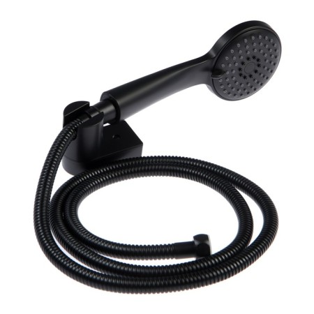 ACCOONA A63207F bath mixer, single -leaf, pour 158 mm, shower set, black-4