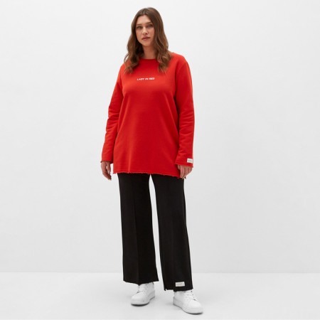 Women's sweatshirt MIST COZY STYLE, red, size 56-1