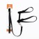 Kit for cats, width 1 cm, Osh 16.5-27 cm, fire 21-35 cm, leash 120 cm, black