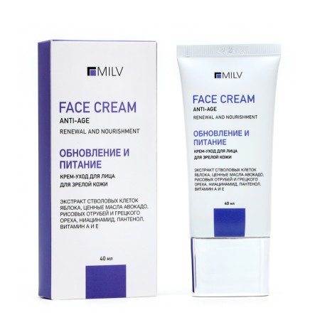 Cream-cream for mature skin MILV update and meals, 40 ml