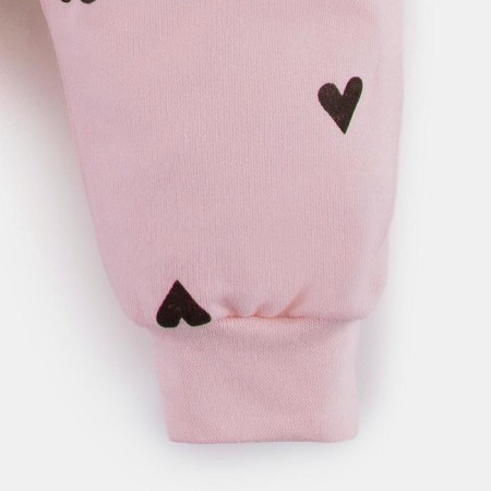 Set: sweatshirt and pants crumb I am "hearts", pink, height 62-68 cm-9