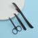 Manicure - cosmetic set, 3 objects, black color