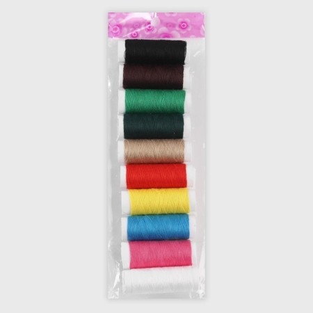 Set of threads "Rainbow", 40/2, 36.5 m, 10 pcs, color mix-3