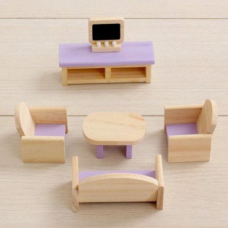 Puppet house "pink magic", with furniture-9