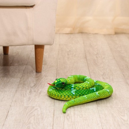 Soft toy "Snake", 30 cm/140 cm, green color-3
