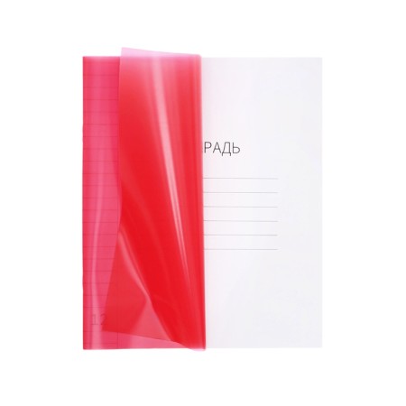 Notebook 12 sheets in the Calligrata "Red" line, plastic cover, with alphabet, OFSET block-1