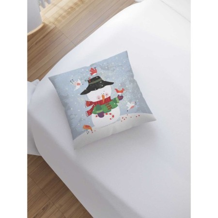 Pillowess decorative "Friendly Snowman", on a zipper, size 45x45 cm-1