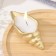 Candle "shell" in a candlestick of gypsum is small, 11.5x5.5x3.5 cm, gold